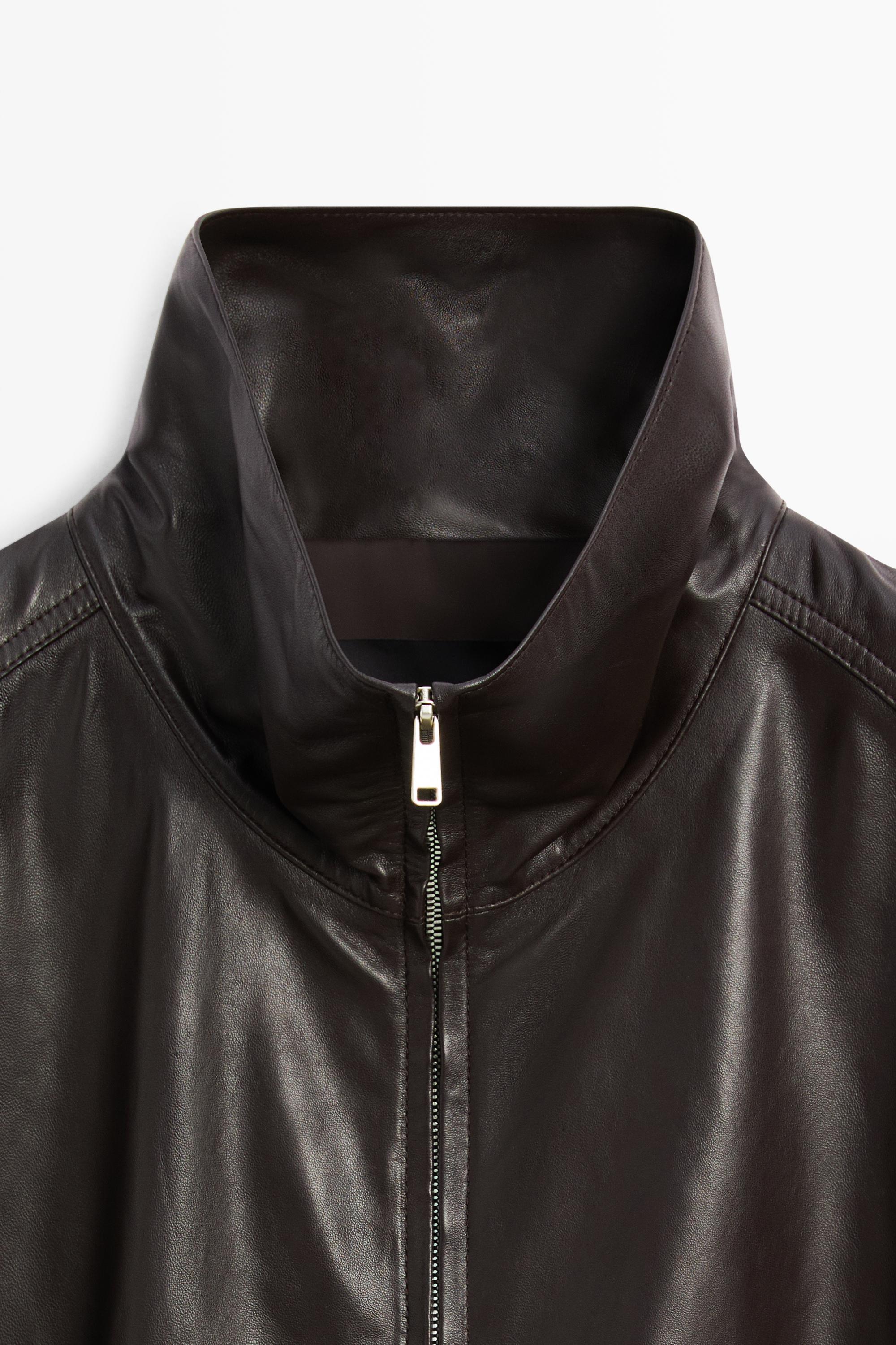 Nappa leather bomber gilet
